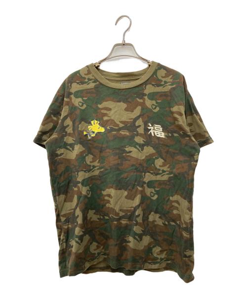 東洋エンタープライズ（トウヨウエンタープライズ）東洋エンタープライズ (トウヨウエンタープライズ) PEANUTS (ピーナッツ) 刺繍Tシャツ グリーン サイズ:Lの古着・服飾アイテム