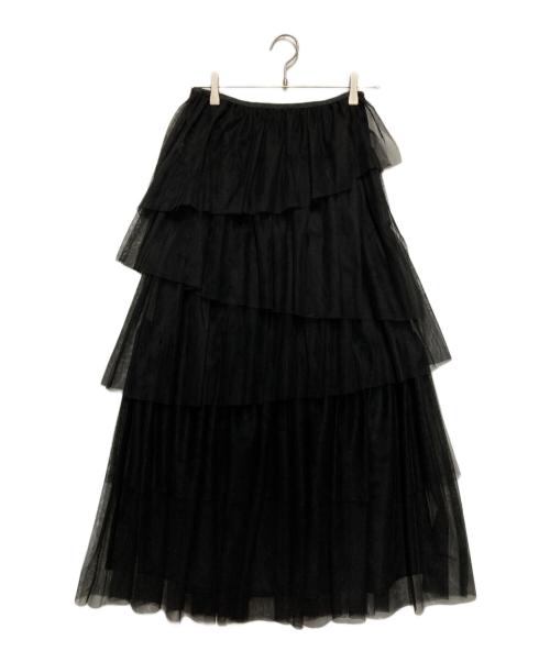 RAY BEAMS（レイ ビームス）RAY BEAMS (レイ ビームス) チュールティアードスカート ブラック サイズ:FREEの古着・服飾アイテム
