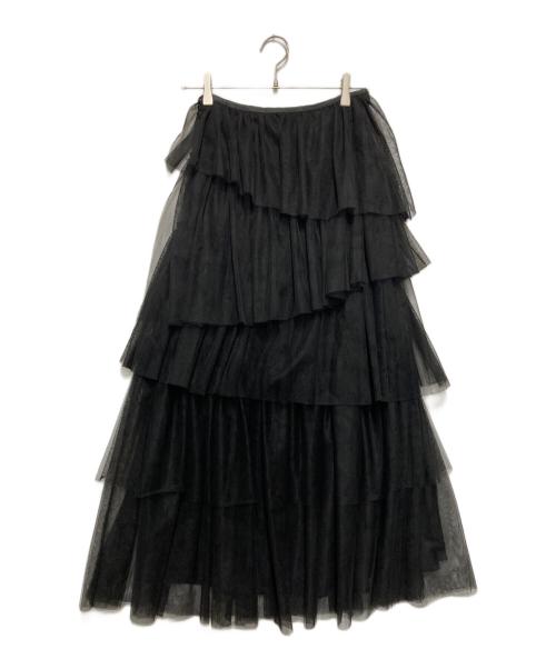 RAY BEAMS（レイ ビームス）RAY BEAMS (レイ ビームス) チュールティアードスカート ブラック サイズ:FREEの古着・服飾アイテム