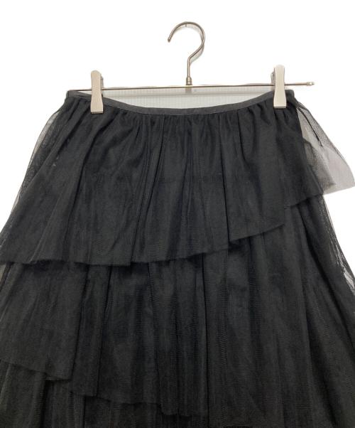 RAY BEAMS（レイ ビームス）RAY BEAMS (レイ ビームス) チュールティアードスカート ブラック サイズ:FREEの古着・服飾アイテム