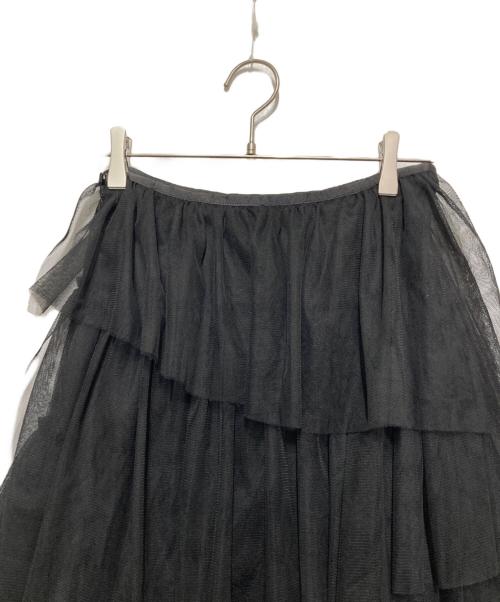 RAY BEAMS（レイ ビームス）RAY BEAMS (レイ ビームス) チュールティアードスカート ブラック サイズ:FREEの古着・服飾アイテム