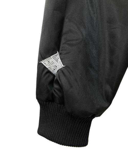 BUDSPOOL（バッズプール）BUDSPOOL (バッズプール) CLASSIC LOGO NYLON VARSITY JACKET ブラック サイズ:Mの古着・服飾アイテム