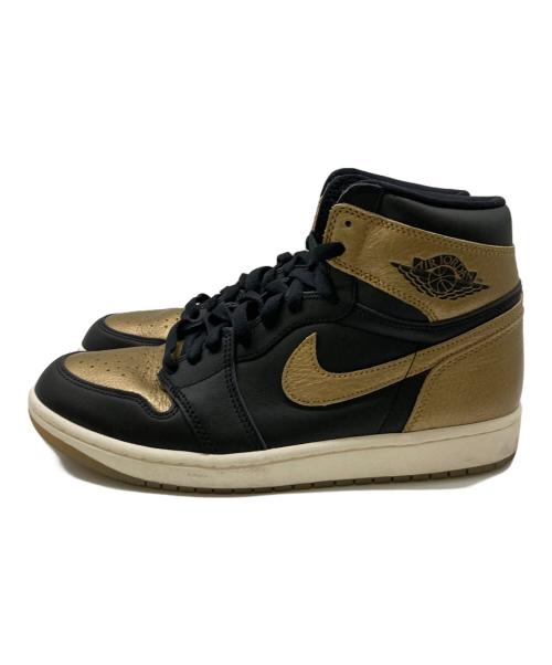 NIKE（ナイキ）NIKE (ナイキ) Air Jordan 1 Retro High OG ゴールド×ブラック サイズ:27㎝　の古着・服飾アイテム