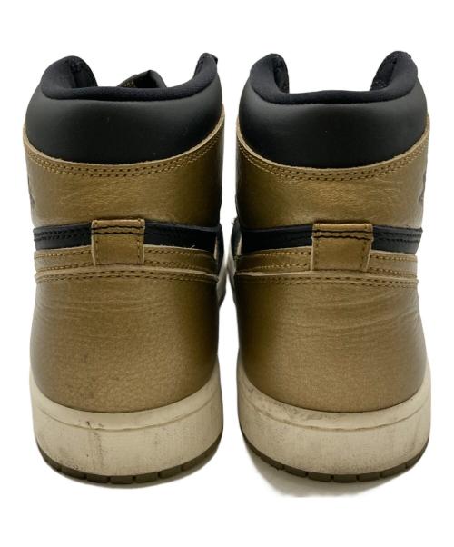 NIKE（ナイキ）NIKE (ナイキ) Air Jordan 1 Retro High OG ゴールド×ブラック サイズ:27㎝　の古着・服飾アイテム