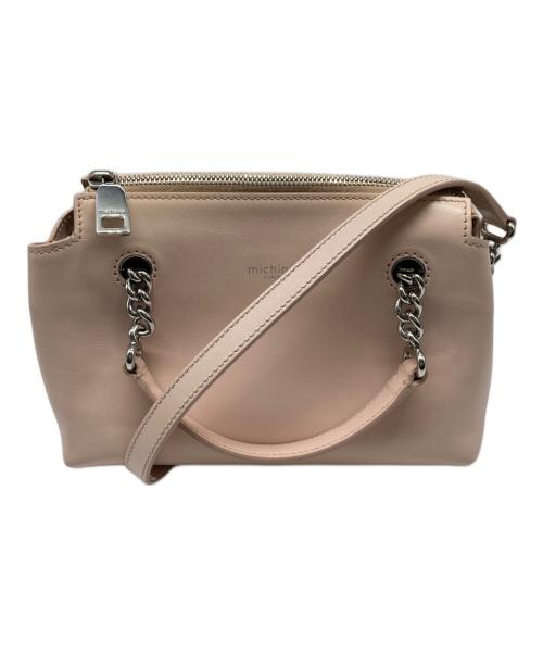 michino（ミチノ）michino (ミチノ) 2WAYショルダーハンドバッグ ピンクの古着・服飾アイテム