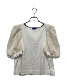 BLUE LABEL CRESTBRIDGE（ブルーレーベルクレストブリッジ）の古着「半袖ブラウス」｜ホワイト
