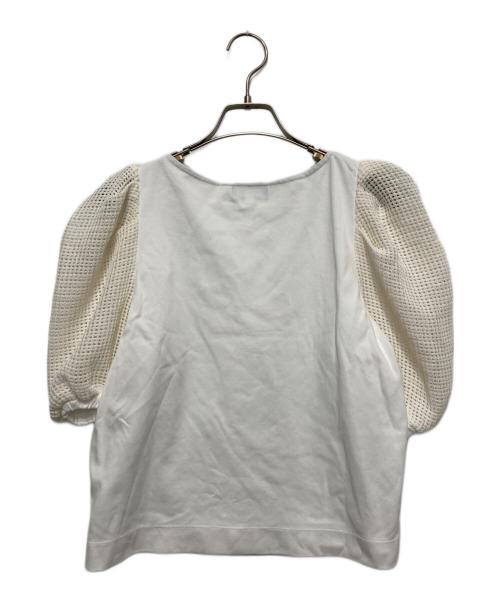 BLUE LABEL CRESTBRIDGE（ブルーレーベルクレストブリッジ）BLUE LABEL CRESTBRIDGE (ブルーレーベルクレストブリッジ) 半袖ブラウス ホワイト サイズ:Mの古着・服飾アイテム