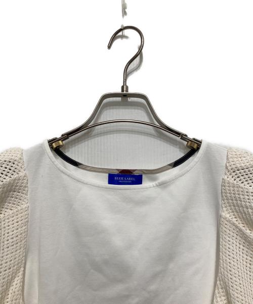 BLUE LABEL CRESTBRIDGE（ブルーレーベルクレストブリッジ）BLUE LABEL CRESTBRIDGE (ブルーレーベルクレストブリッジ) 半袖ブラウス ホワイト サイズ:Mの古着・服飾アイテム