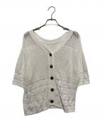 BLUE LABEL CRESTBRIDGEブルーレーベルクレストブリッジ）の古着「半袖ニット」｜ホワイト