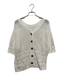 BLUE LABEL CRESTBRIDGE（ブルーレーベルクレストブリッジ）の古着「半袖ニット」｜ホワイト