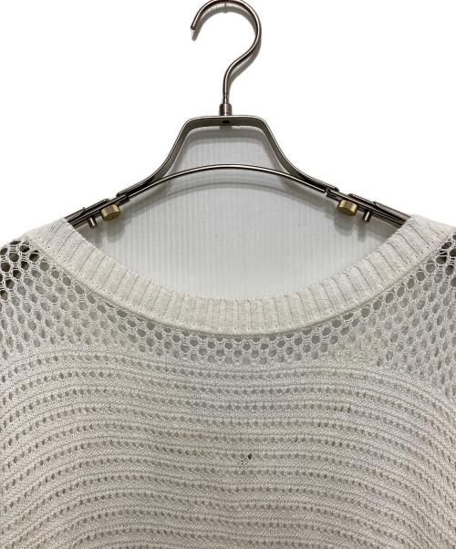 BLUE LABEL CRESTBRIDGE（ブルーレーベルクレストブリッジ）BLUE LABEL CRESTBRIDGE (ブルーレーベルクレストブリッジ) 半袖ニット ホワイト サイズ:Mの古着・服飾アイテム