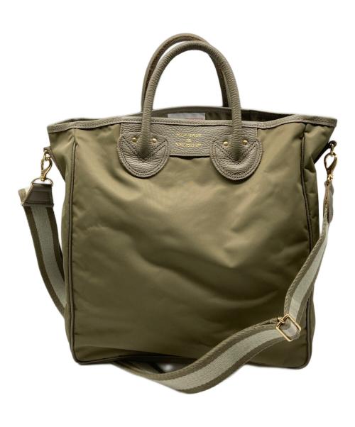 YOUNG & OLSEN The DRYGOODS STORE（ヤングアンドオルセン ザ ドライグッズストア）YOUNG & OLSEN The DRYGOODS STORE (ヤングアンドオルセン ザ ドライグッズストア) レザーナイロンバッグ ベージュの古着・服飾アイテム