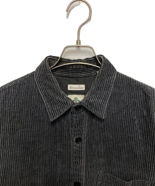 STEVEN ALAN（スティーブンアラン）STEVEN ALAN (スティーブンアラン) CHAMBRAY/CORD REGULAR COLLAR SHIRT グレー サイズ:Sの古着・服飾アイテム