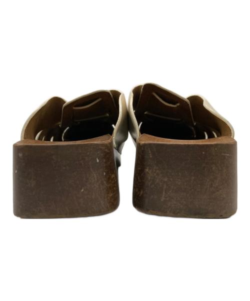 HEREU（ヘリュー）HEREU (ヘリュー) LICIA Square Toe Fisherman Mule Clog ベージュ サイズ:36の古着・服飾アイテム