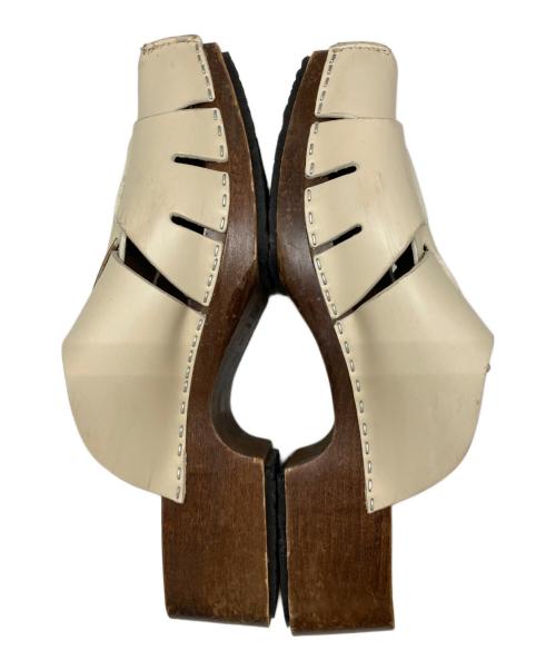HEREU（ヘリュー）HEREU (ヘリュー) LICIA Square Toe Fisherman Mule Clog ベージュ サイズ:36の古着・服飾アイテム