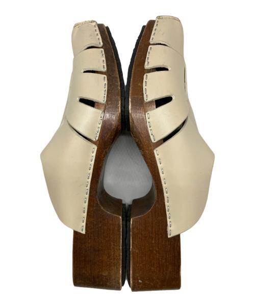 HEREU（ヘリュー）HEREU (ヘリュー) LICIA Square Toe Fisherman Mule Clog ベージュ サイズ:36の古着・服飾アイテム
