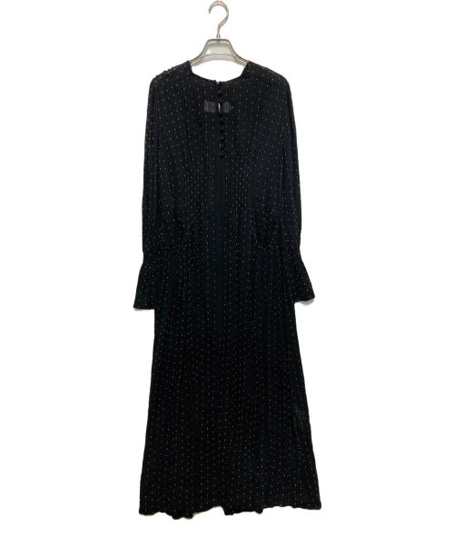JANE SMITH（ジェーンスミス）JANE SMITH (ジェーンスミス) STRIPE JACQUARD LONG OP ブラック サイズ:SIZE36の古着・服飾アイテム