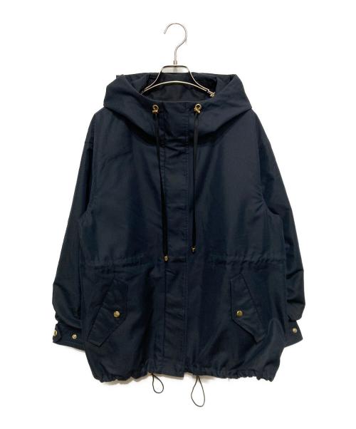 CADUNE（カデュネ）CADUNE (カデュネ) 撥水加工 フードブルゾン ネイビー サイズ:Ⅿの古着・服飾アイテム