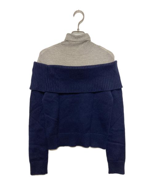 RIM.ARK（リムアーク）RIM.ARK (リムアーク) Docking off shoulder tops ネイビー サイズ:FREEの古着・服飾アイテム