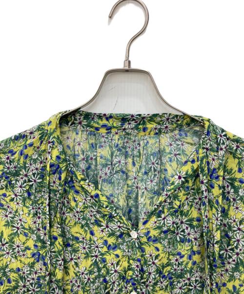 LESAGE（レサージュ）LESAGE (レサージュ) フラワープリントボウタイブラウス グリーン サイズ:FREEの古着・服飾アイテム