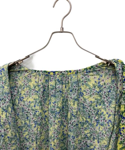 LESAGE（レサージュ）LESAGE (レサージュ) フラワープリントボウタイブラウス グリーン サイズ:FREEの古着・服飾アイテム