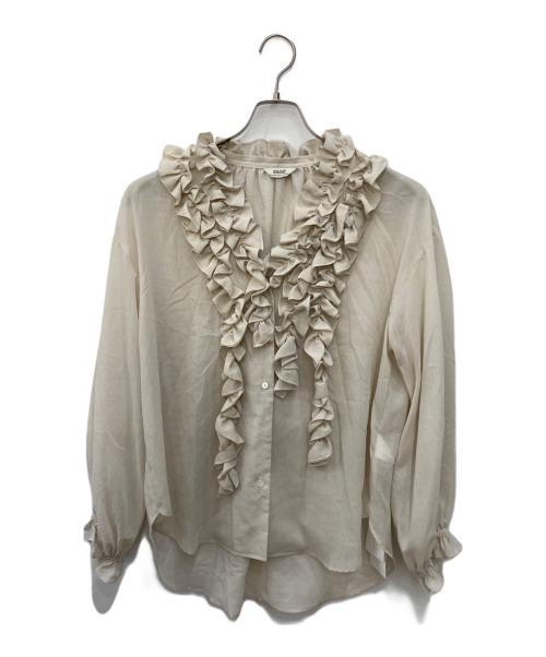 LESAGE（レサージュ）LESAGE (レサージュ) シアーフリルシャツ ベージュ サイズ:FREE 未使用品の古着・服飾アイテム