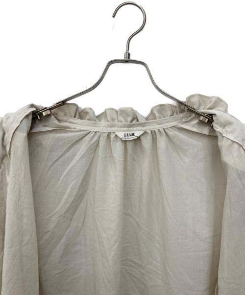 LESAGE（レサージュ）LESAGE (レサージュ) シアーフリルシャツ ベージュ サイズ:FREE 未使用品の古着・服飾アイテム