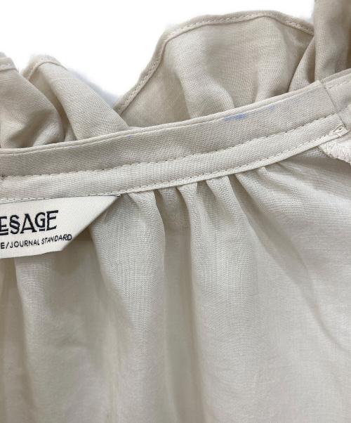 LESAGE（レサージュ）LESAGE (レサージュ) シアーフリルシャツ ベージュ サイズ:FREE 未使用品の古着・服飾アイテム