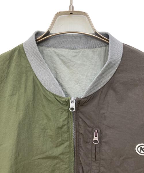 木梨サイクル（キナシサイクル）木梨サイクル (キナシサイクル) リバーシブルジャケット カーキ×グレー サイズ:Lの古着・服飾アイテム
