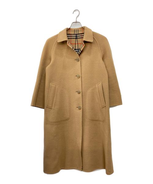 Burberry's（バーバリーズ）Burberry's (バーバリーズ) ノヴァチェックウールリバーシブルコート ブラウン サイズ:9AB2の古着・服飾アイテム