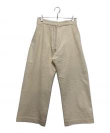 STUDIO NICHOLSON（スタジオ ニコルソン）の古着「サイドアジャスター ワイドパンツ」｜アイボリー