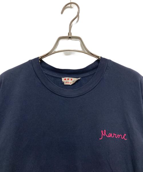 MARNI（マルニ）MARNI (マルニ) ロゴ刺繍Tシャツ ネイビー サイズ:SIZE 48の古着・服飾アイテム