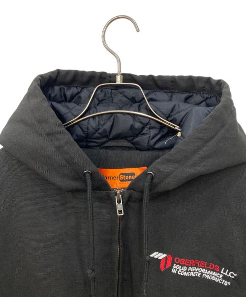 corner stone（コーナー ストーン）corner stone (コーナー ストーン) ダックフーデットジャケット ブラック サイズ:XLの古着・服飾アイテム