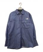 THE NORTH FACEザ ノース フェイス）の古着「L/S NYLON DENIM NUPTSE SHIRT」｜インディゴ