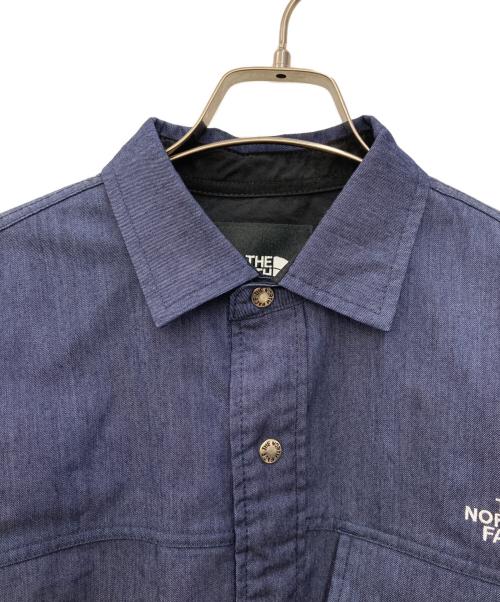 THE NORTH FACE（ザ ノース フェイス）THE NORTH FACE (ザ ノース フェイス) L/S NYLON DENIM NUPTSE SHIRT インディゴ サイズ:Sの古着・服飾アイテム