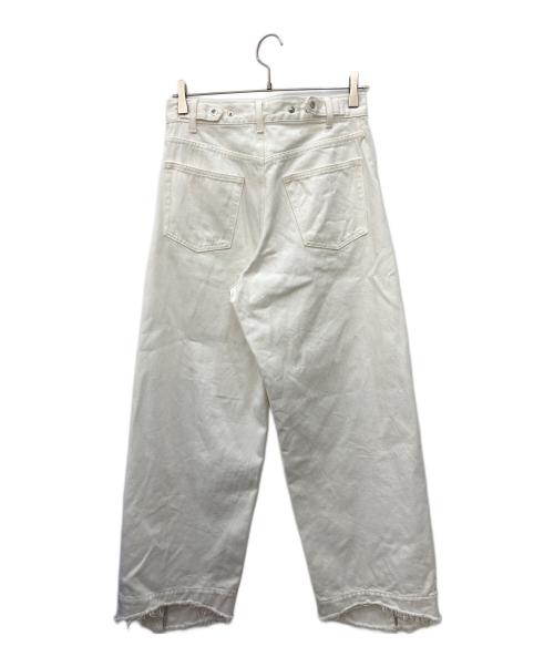 Adam et Rope（アダム エ ロペ）Adam et Rope (アダム エ ロペ) ルーズフィットアジャストデニム ホワイト サイズ:36の古着・服飾アイテム