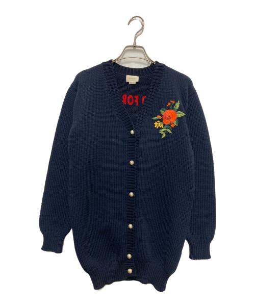 GUCCI（グッチ）GUCCI (グッチ) BLIND FOR LOVE カーディガン ネイビー サイズ:SIZE KIDS 12の古着・服飾アイテム