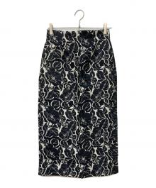 CURRENTAGE（カレンテージ）の古着「総柄スカート」｜ブラック