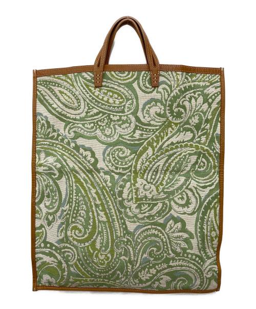A VACATION（ア ヴァケーション）A VACATION (ア ヴァケーション) 総柄トートバッグ グリーンの古着・服飾アイテム