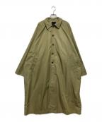 KBFケービーエフ）の古着「ステンカラーBIGBIGコート」｜グリーン