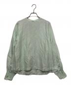 IENAイエナ）の古着「シアースラブ バルーンスリーブブラウス」｜グリーン