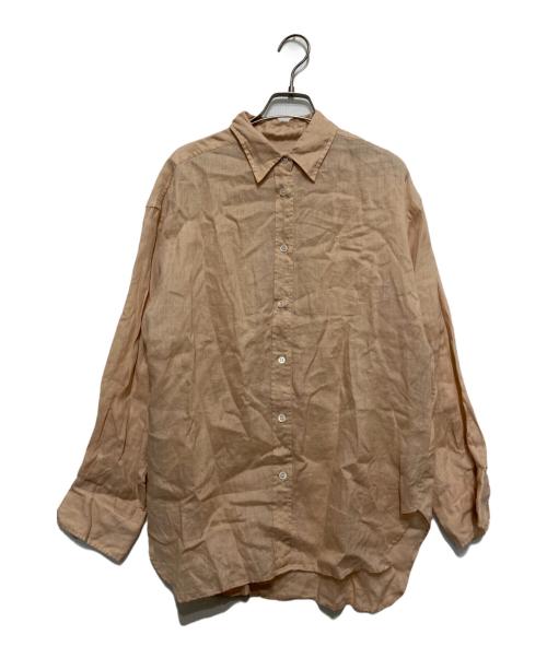 journal standard L'essage（ジャーナルスタンダード レサージュ）journal standard L'essage (ジャーナルスタンダード レサージュ) オーガニックリネンロングシャツ ピンク サイズ:FREEの古着・服飾アイテム