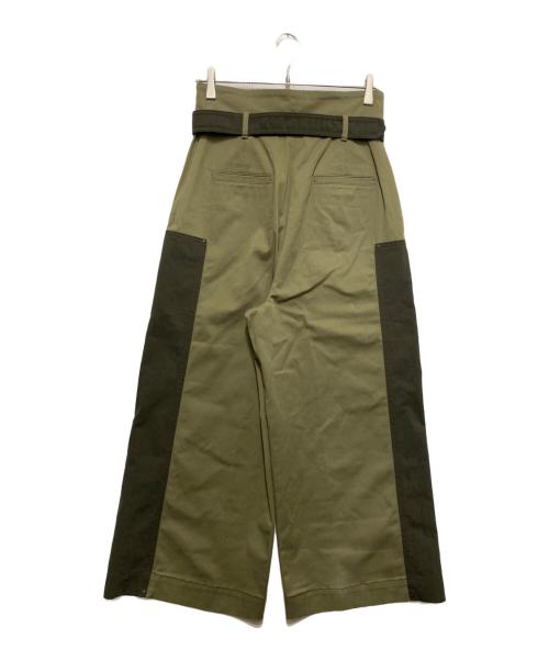 Max Mara WEEK END LINE（マックスマーラ ウイークエンドライン）MAX MARA WEEK END LINE (マックスマーラ ウイークエンドライン) バイカラーワイドパンツ グリーン サイズ:Sの古着・服飾アイテム