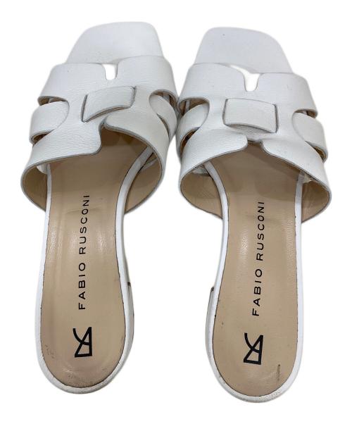 FABIO RUSCONI（ファビオルスコーニ）FABIO RUSCONI (ファビオルスコーニ) アーチカットサンダル ホワイト サイズ:37の古着・服飾アイテム
