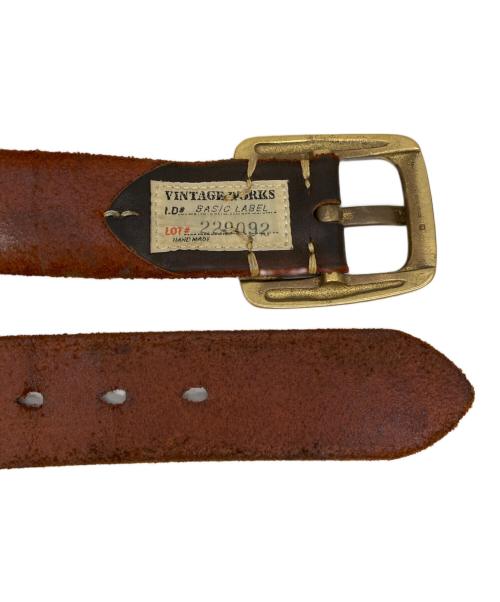 VINTAGE WORKS（ヴィンテージワークス）VINTAGE WORKS (ヴィンテージワークス) レザーベルト ブラウン サイズ:SIZE 35/89の古着・服飾アイテム