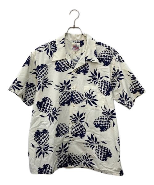 DUKE KAHANAMOK（デューク カハナモク）DUKE KAHANAMOK (デューク カハナモク) COTTON HAWAIIAN SHIRT ホワイト サイズ:XLの古着・服飾アイテム