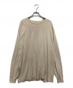 AURALEEオーラリー）の古着「LUSTER PLAITING L/S TEE」｜ベージュ