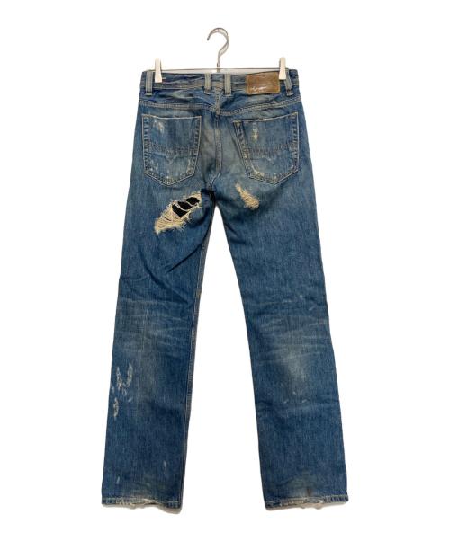 DIESEL（ディーゼル）DIESEL (ディーゼル) ダメージデニムパンツ インディゴ サイズ:SIZE 68.5cm (W27)の古着・服飾アイテム