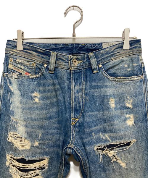 DIESEL（ディーゼル）DIESEL (ディーゼル) ダメージデニムパンツ インディゴ サイズ:SIZE 68.5cm (W27)の古着・服飾アイテム