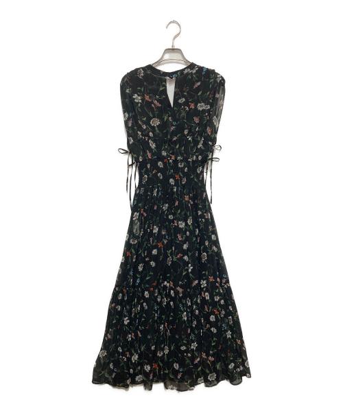 Snidel（スナイデル）Snidel (スナイデル) ウエストシャーリングシフォンドレス ブラック サイズ:Sの古着・服飾アイテム